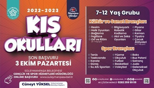 KIŞ OKULLARI 7-12 YAŞ ARASI ÖĞRENCİLERİ BEKLİYOR