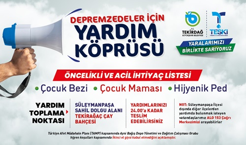 HAZIRLANAN YARDIM PAKETLERİ BÖLGEYE GÖNDERİLMEYE DEVAM EDİYOR