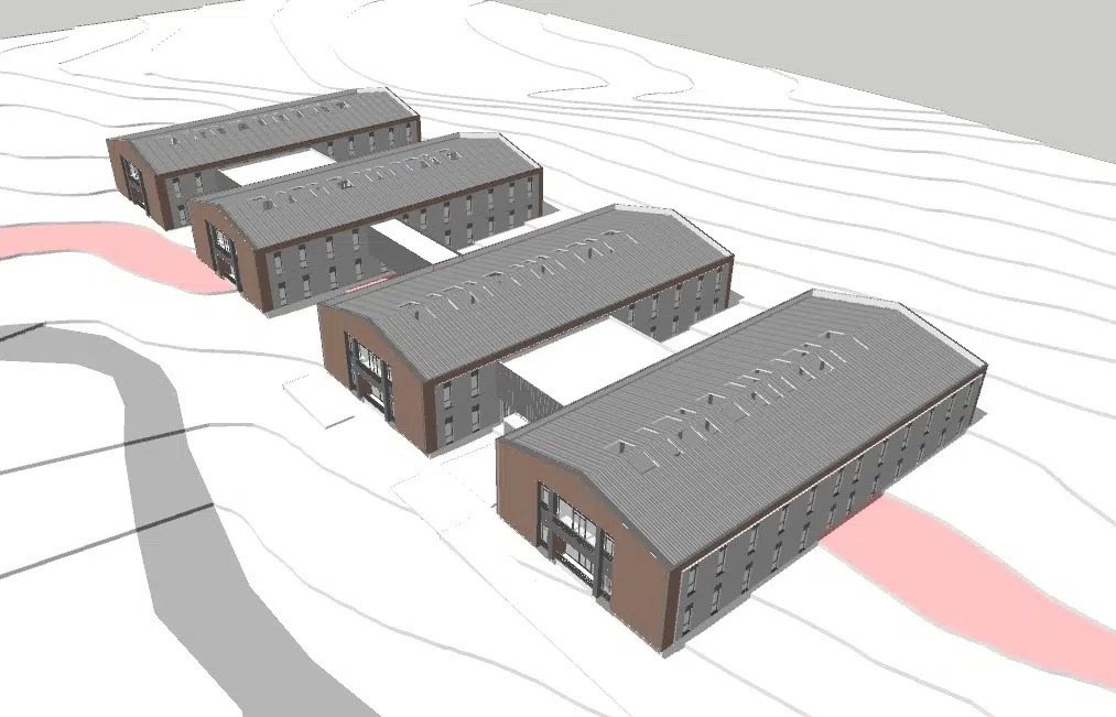 Tekirdağ Namık Kemal Üniversitesi kampüsünde inşa edilecek yeni derslik binasının mimari görseli.