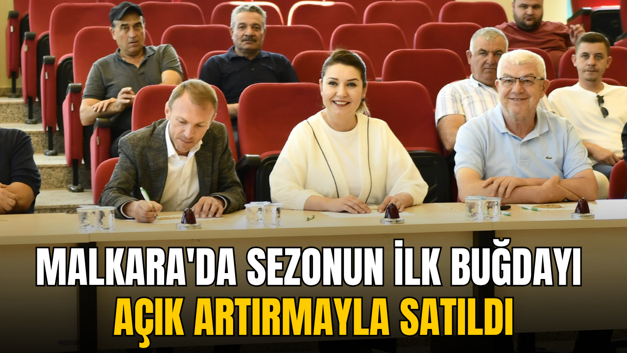 Malkara’da sezonun ilk buğdayı açık artırmayla satıldı